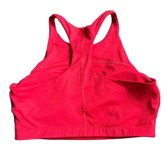 Outdoor Voices Red TechSweat High Neck Crop Top Sports Bra L - Picture 3 of 8